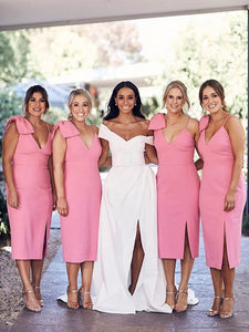 V-neck Popular Bridesmaid Dresses, 2020 New Bridesmaid Dresses, Wedding Guest Dresses