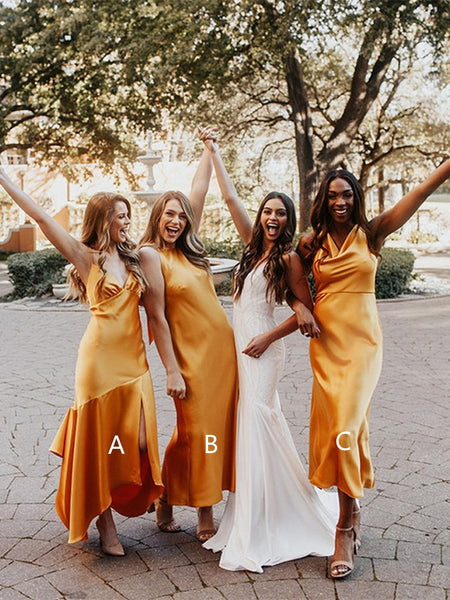 Mismatched Long Bridesmaid Dresses, Popular 2022 Bridesmaid Dresses, Affordable Bridesmaid Dresses