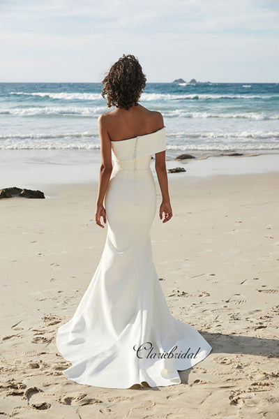 Off The Shoulder Elegant Wedding Dresses, Beach Bridal Gowns, Wedding Dresses