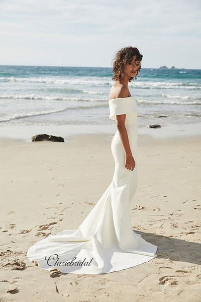 Off The Shoulder Elegant Wedding Dresses, Beach Bridal Gowns, Wedding Dresses