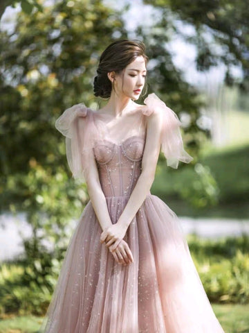 Elegant Shiny Long 2021 Prom Dresses, Popular Prom Dresses, A-line Prom Dresses