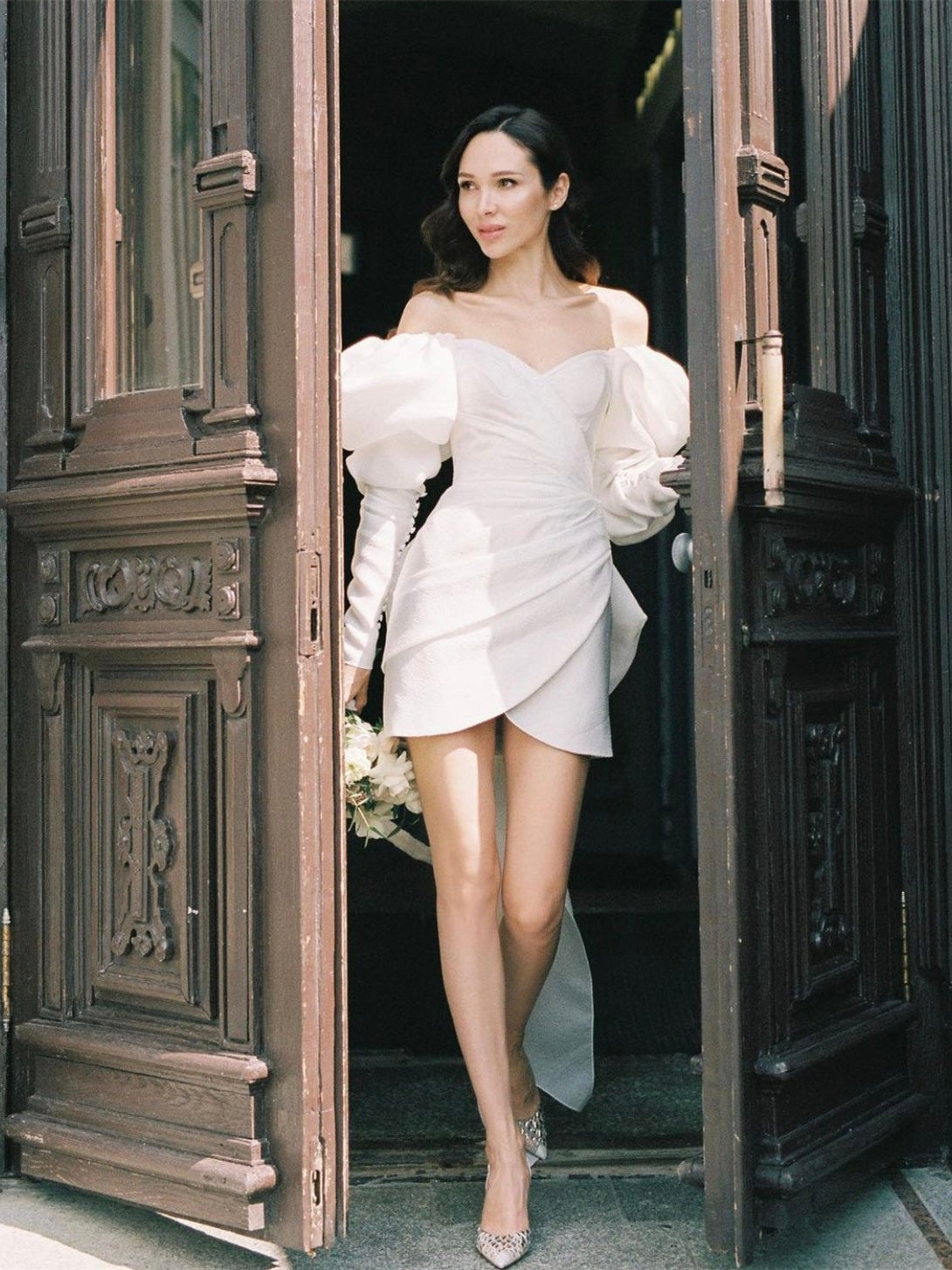 Chic Bubble Sleeves Wedding Dresses, Modern Wedding Dresses, Bridal Gown, Newest Wedding Dresses