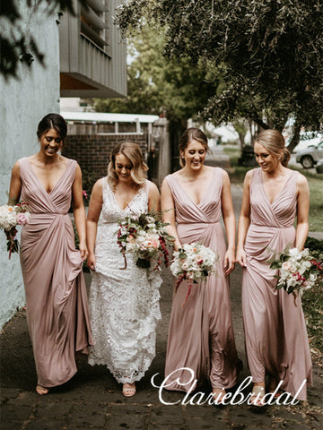 V-neck A-line Bridesmaid Dresses, Popular Bridesmaid Dresses