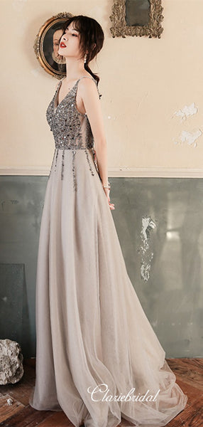 Elegant Sequins 2020 Newest Long Prom Dresses, Evening Party Dresses, Prom Dresses