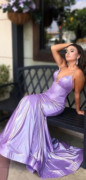 V-neck Sexy Mermaid Long Prom Dresses 2021, Girl School Graduation Party Prom Dresses