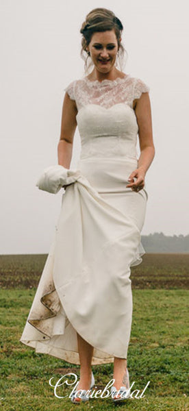 Long Mermaid Lace Top Country Wedding Dresses, Bridal Gown