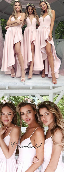 Spaghetti Hi-low Simple Lovely Bridesmaid Dresses