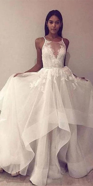 Popular Tulle Lace Wedding Dresses, Bridal Gown, Long Wedding Dresses, Affordable Wedding Dresses