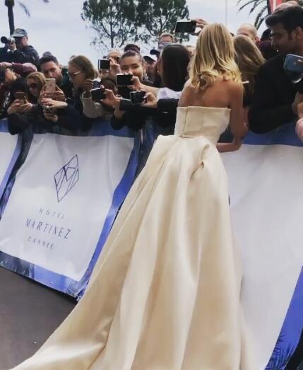 Strapless Unique Design Long Prom Dresses, High Slit Evening Party Dresses, 2021 Prom Dresses