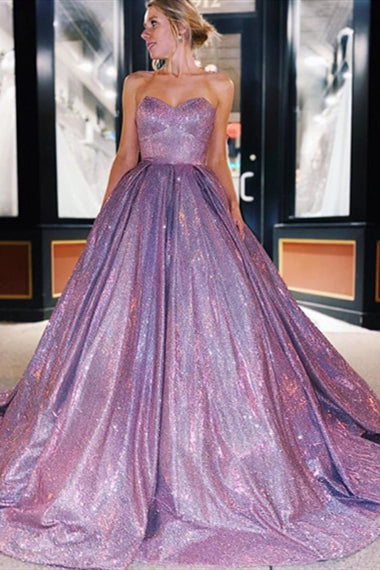 Sweetheat Long A-line Shiny Satin Long Prom Dresses, Newest 2020 Prom Dresses, Popular Prom Dresses