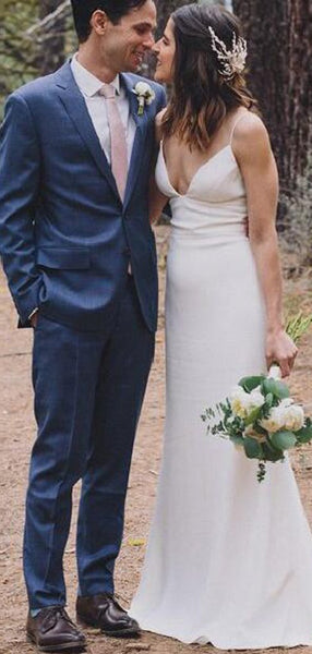 Simple Long Sheath Country Wedding Dresses, Affordable Bridal Gown