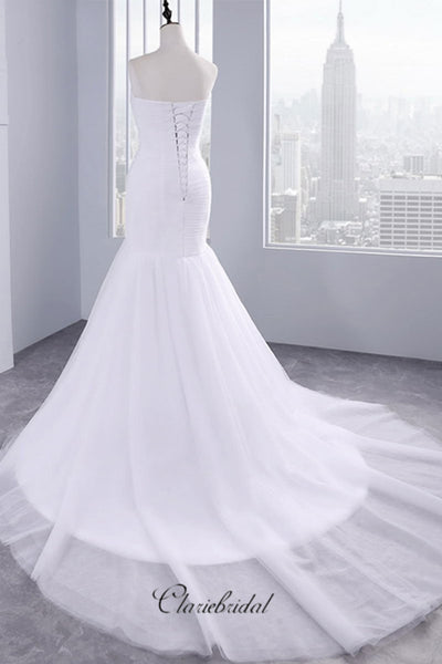 Strapless Mermaid Bridal Gowns, Cheap Wedding Dresses, Popular Wedding Dresses